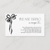 レシピブラックボーエンクロージャカードをお持ち下さい エンクロージャーカード (正面)