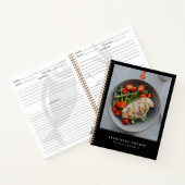 レシピブラックモダンフォトスタイリッシュレシピ ノートブック (内部)