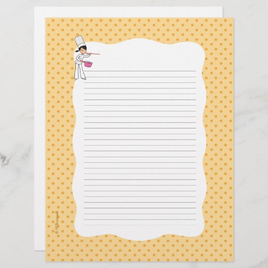 レシピページと装飾ボーダー (正面/裏面)