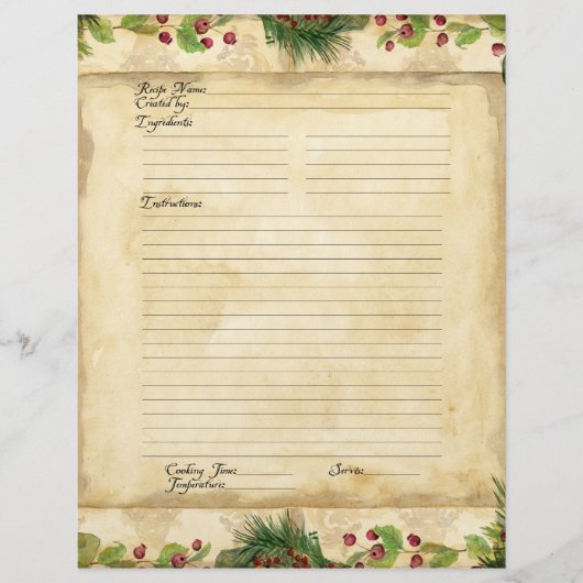 レシピページファミリークリスマスクックブックレシピ (正面)