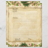 レシピページファミリークリスマスクックブックレシピ (正面/裏面)