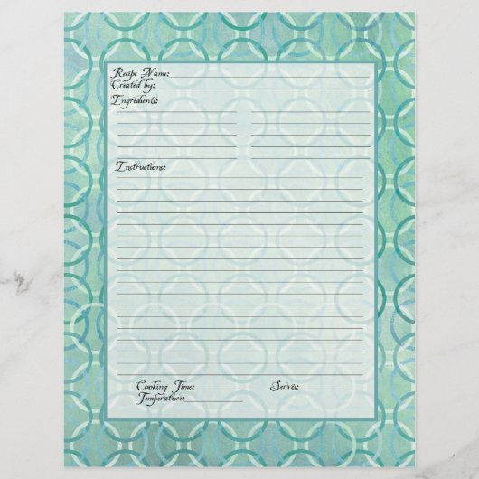 レシピページファミリー伝統クックブックレシピバインダー (正面)