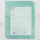 レシピページファミリー伝統クックブックレシピバインダー (正面/裏面)