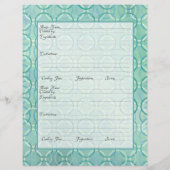 レシピページファミリー伝統クックブックレシピバインダー (裏面)