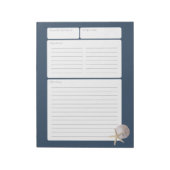 レシピページブルーサンドドルとヒトデ ノートパッド (回転)