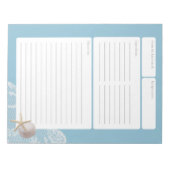 レシピページブルーサンドドルアンドレース ノートパッド (正面)