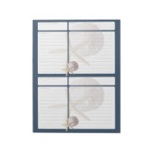 レシピページ砂ドルとヒトデ2 5x7 ノートパッド (回転)