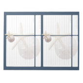 レシピページ砂ドルとヒトデ2 5x7 ノートパッド (正面)