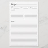 レシピページ (正面)