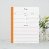 レシピページ（オレンジ色の文字形式） (スタンド正面)