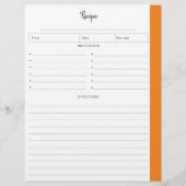 レシピページ（オレンジ色の文字形式） (裏面)