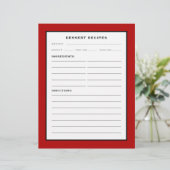 レシピページ |デザート |赤シンプル黒と白 (スタンド正面)