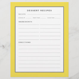 レシピページ |デザート |黄シンプル灰色