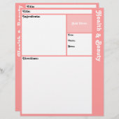 レシピページ（ピンク） (正面/裏面)