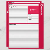 レシピページ（マゼンタ） (正面/裏面)