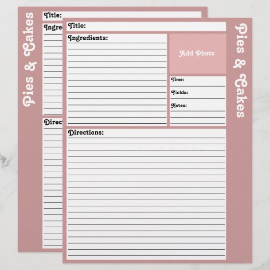 レシピページ（メイブ） (正面/裏面)