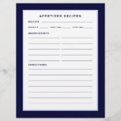 レシピページ |前菜 |ネイビシンプルーブルー&ホワイト (裏面)