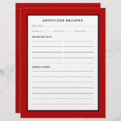 レシピページ |前菜 |赤と白 (正面/裏面)