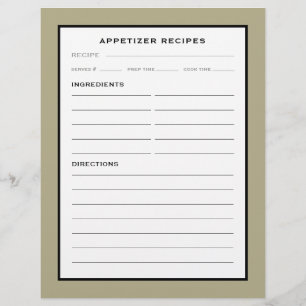 レシピページ 前菜 Sage白黒