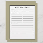 レシピページ |前菜 | Sage白黒 (正面/裏面)