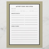 レシピページ |前菜 | Sage白黒 (裏面)