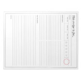 レシピページ（星付き） ノートパッド (正面)