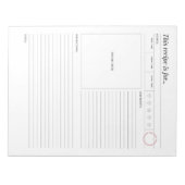 レシピページ（星付き） ノートパッド (正面)