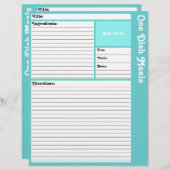 レシピページ（水色） (正面/裏面)