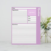 レシピページ（淡紫） (スタンド正面)