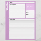 レシピページ（淡紫） (裏面)