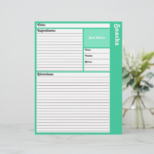 レシピページ(淡色ティール（緑がかった色）) (スタンド正面)