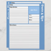 レシピページ（淡青） (正面/裏面)