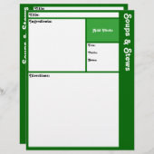 レシピページ（濃い緑） (正面/裏面)