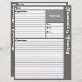 レシピページ（灰色） (正面/裏面)