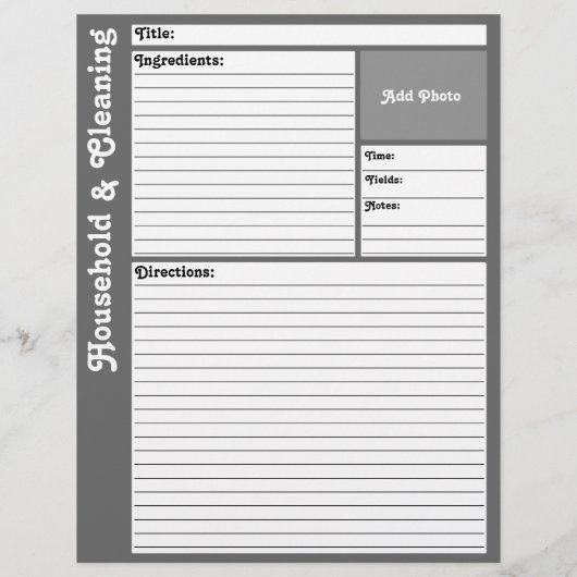 レシピページ（灰色） (裏面)