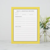 レシピページ |肉と魚介類 |黄シンプル灰色 (スタンド正面)