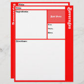 レシピページ（赤） (正面/裏面)