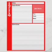 レシピページ（赤） チラシ (裏面)