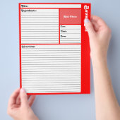 レシピページ（赤） チラシ (手)