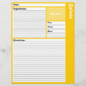 レシピページ（黄色） (正面)