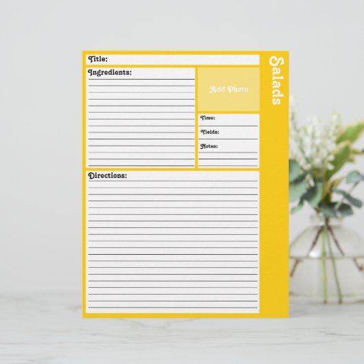 レシピページ（黄色） (スタンド正面)