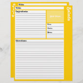 レシピページ（黄色） (正面/裏面)