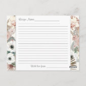 レシピホワイトフローラニュートラルトロピカルパームグリーンリー ポストカード (裏面)