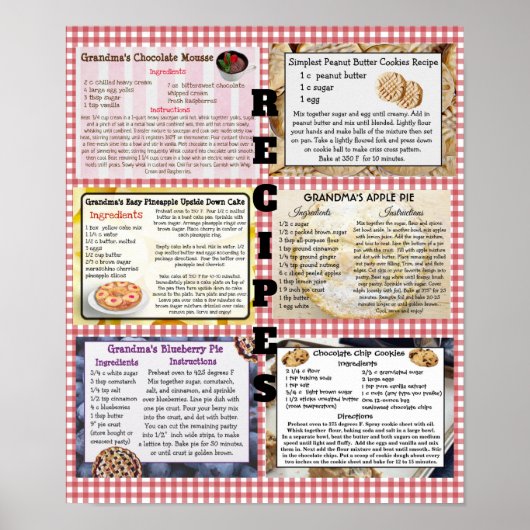 レシピポスター ポスター (正面)