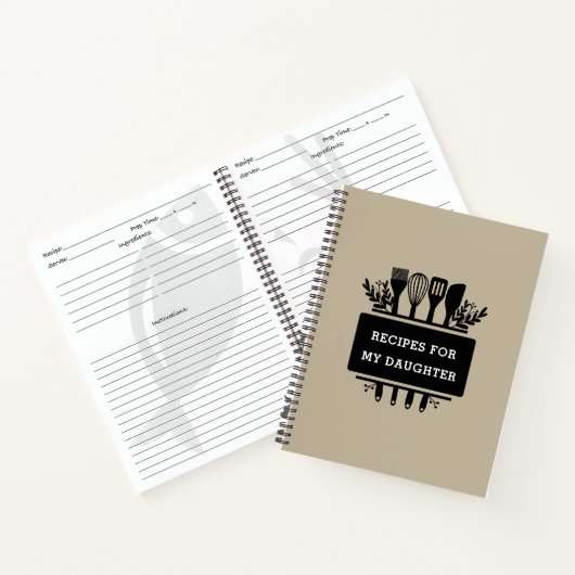 レシピマイドーターベーキング料理レシピ ノートブック (内部)