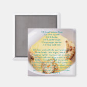 レシピマグネット – マイクロ波スポンジプリン マグネット (正面/裏面)