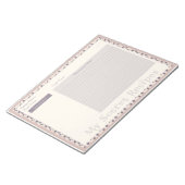 レシピメモ帳の紫色の花 ノートパッド (アングル)