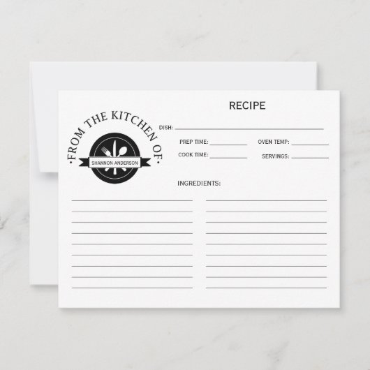 レシピモダンの台所から白黒 (正面)