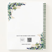 レシピユーカリ緑の金ゴールド写真エレガント ノートブック (裏面)