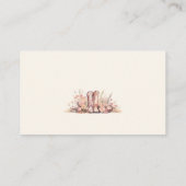 レシピラストロデオブーツフローラ女性のカーボーイブライダル エンクロージャーカード (裏面)